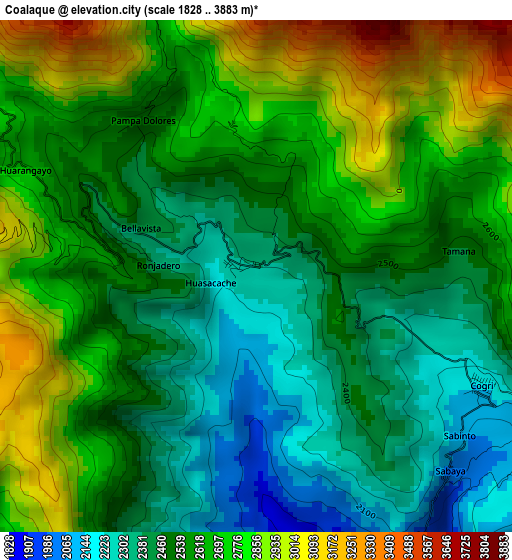 Coalaque elevation map
