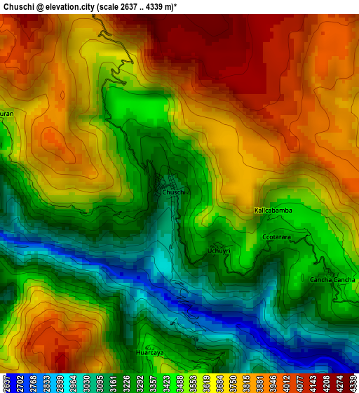 Chuschi elevation map