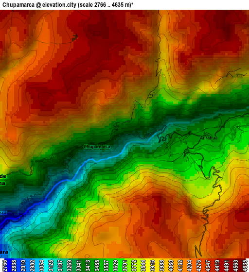 Chupamarca elevation map