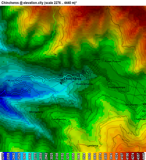 Chincheros elevation map