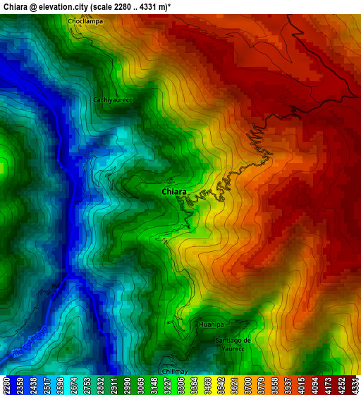 Chiara elevation map