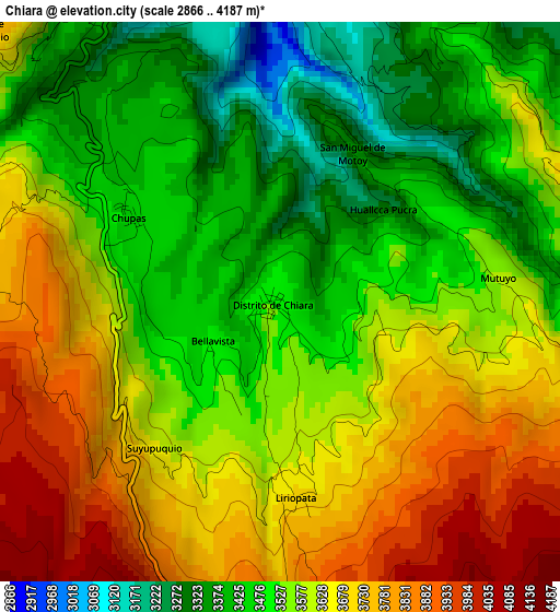 Chiara elevation map