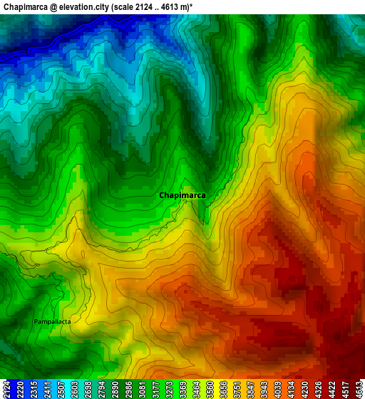 Chapimarca elevation map