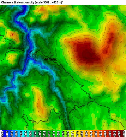 Chamaca elevation map