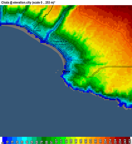 Chala elevation map