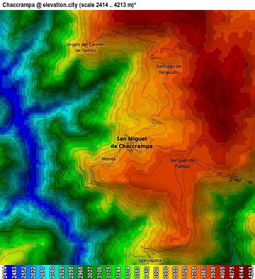 Chaccrampa elevation map