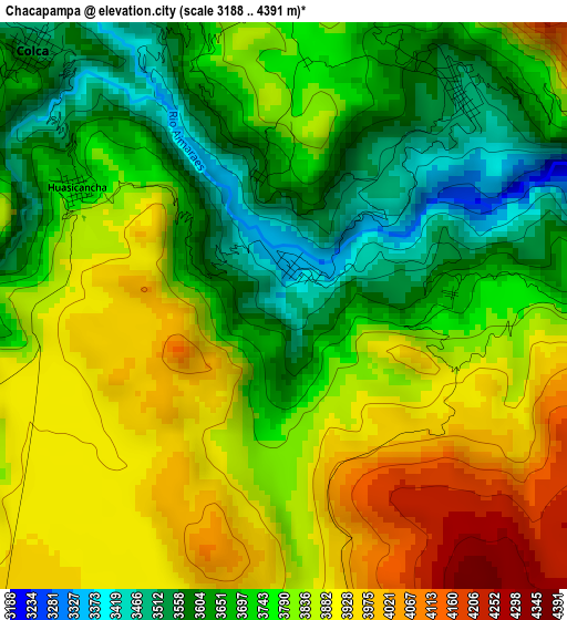 Chacapampa elevation map