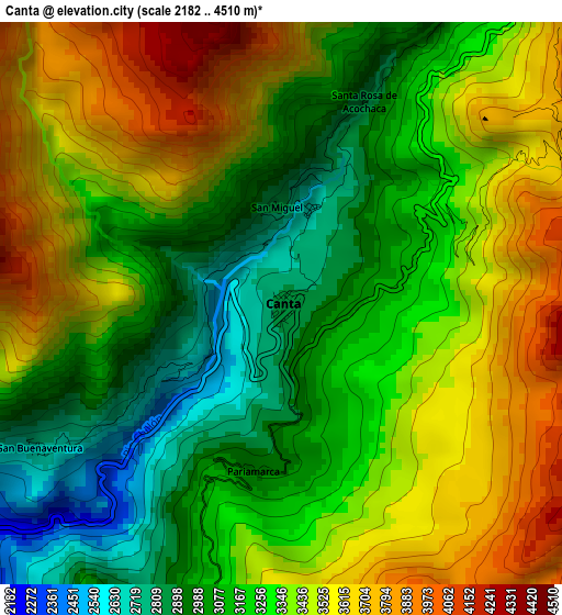 Canta elevation map