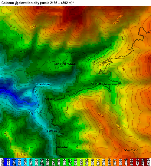 Calacoa elevation map