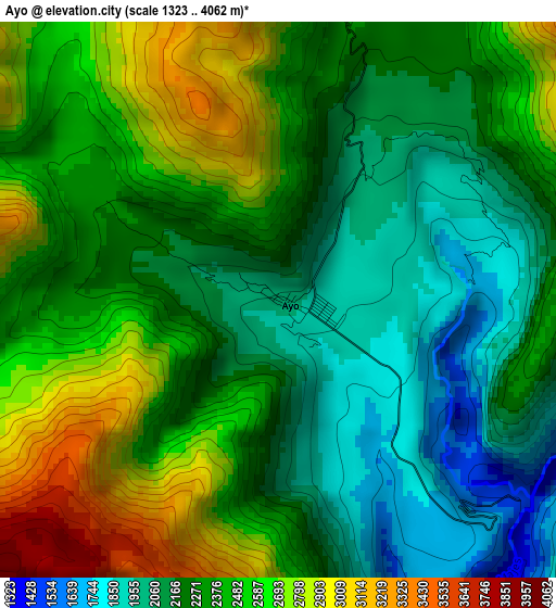 Ayo elevation map