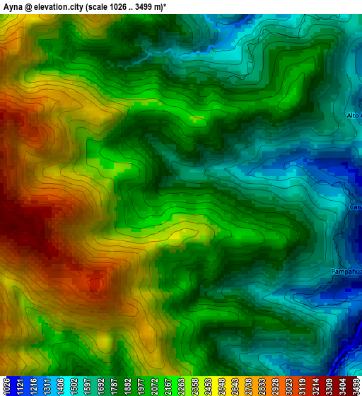 Ayna elevation map