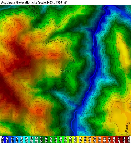 Asquipata elevation map