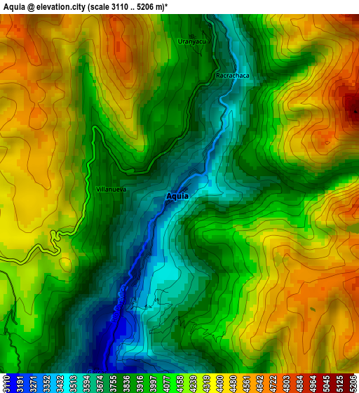 Aquia elevation map