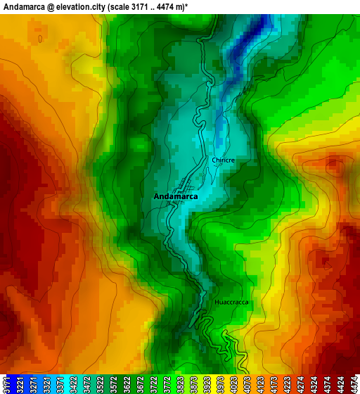 Andamarca elevation map