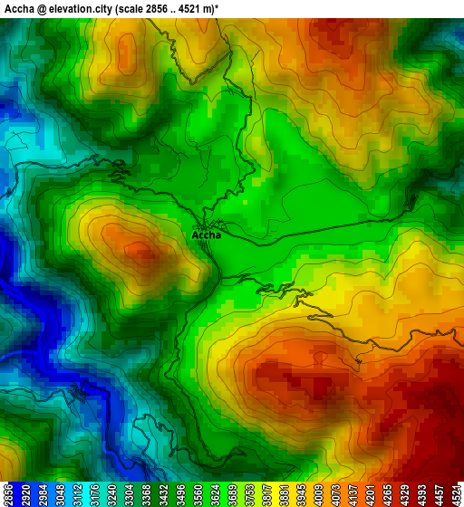 Accha elevation map