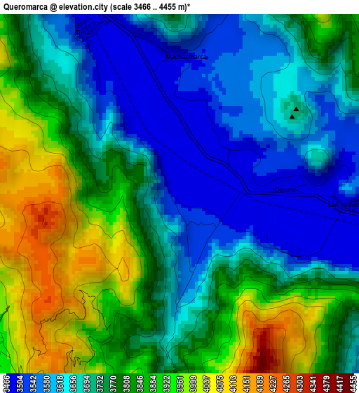Queromarca elevation map