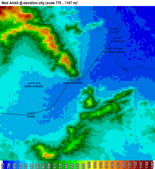 Wed Alnkil elevation map
