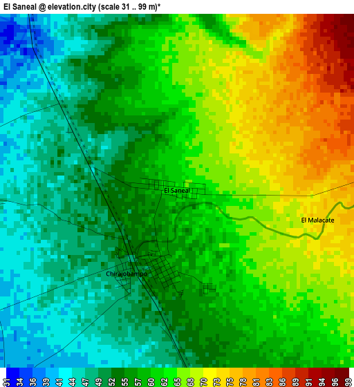 El Saneal elevation map