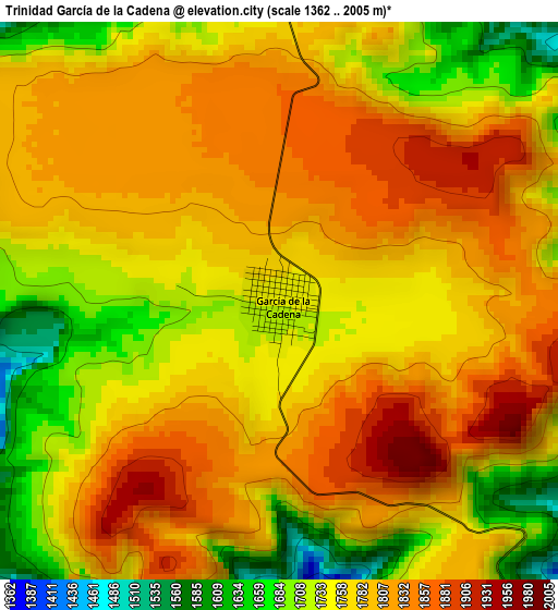 Trinidad García de la Cadena elevation map