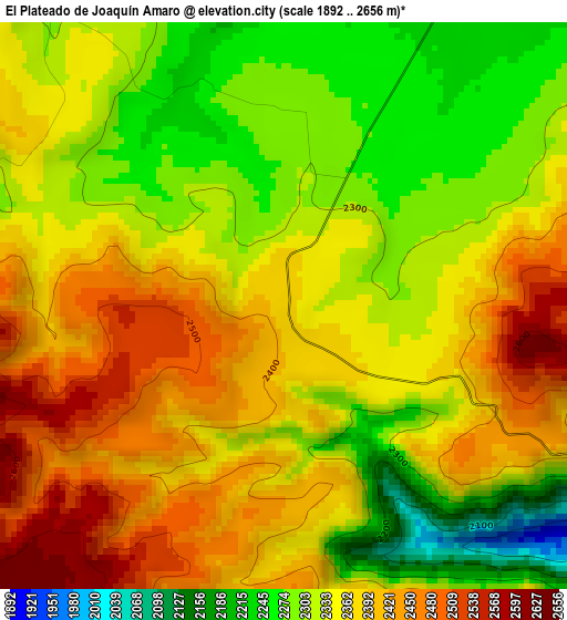 El Plateado de Joaquín Amaro elevation map