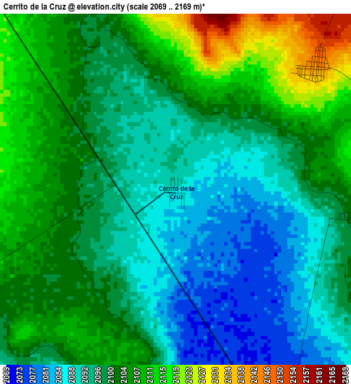 Cerrito de la Cruz elevation map