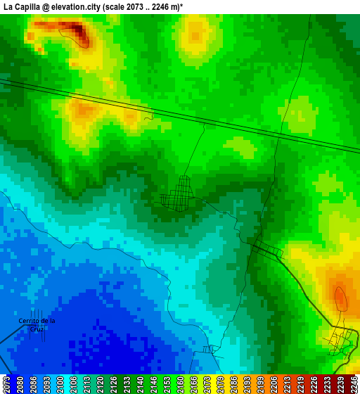 La Capilla elevation map