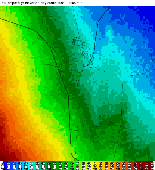 El Lampotal elevation map