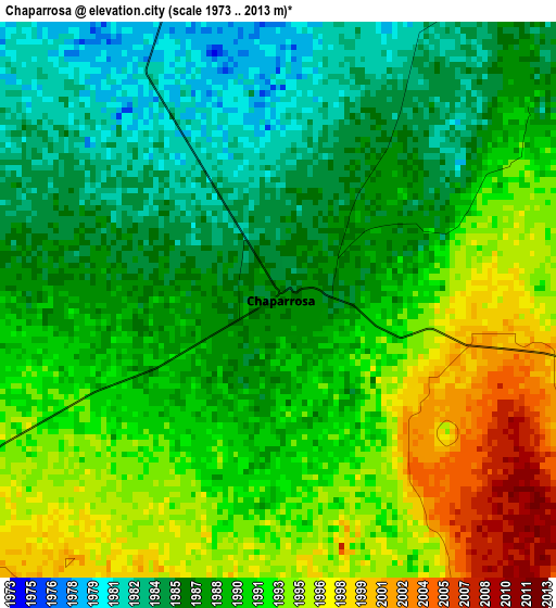 Chaparrosa elevation map