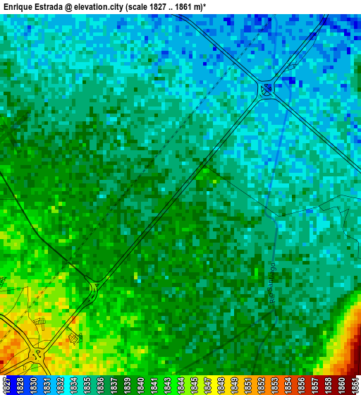 Enrique Estrada elevation map