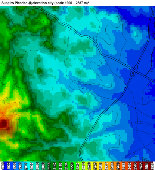 Suspiro Picacho elevation map