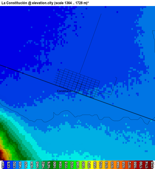 La Constitución elevation map