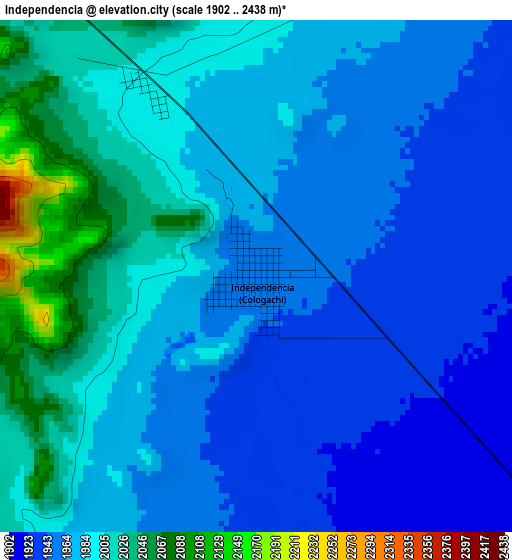 Independencia elevation map