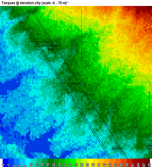 Tanques elevation map