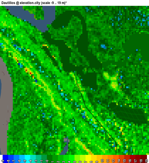 Dautillos elevation map