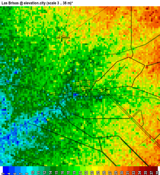 Las Brisas elevation map