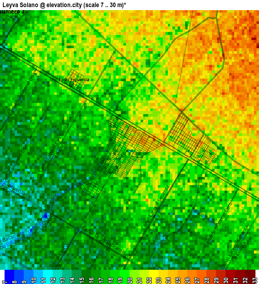 Leyva Solano elevation map