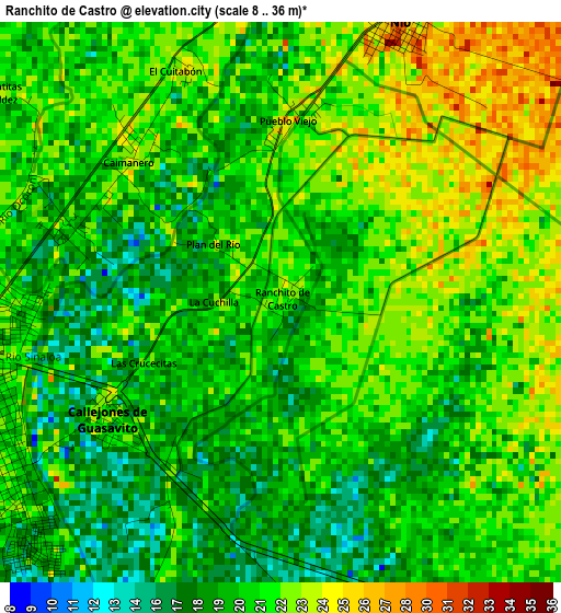 Ranchito de Castro elevation map