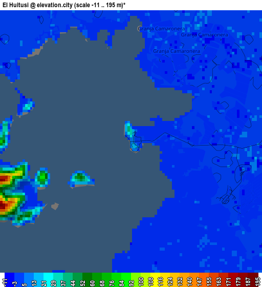 El Huitusi elevation map