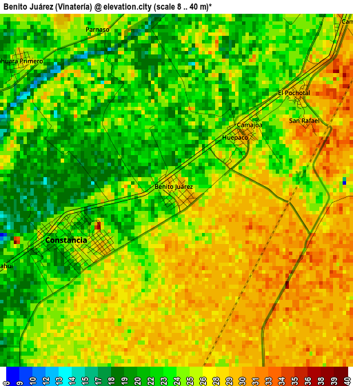 Benito Juárez (Vinatería) elevation map