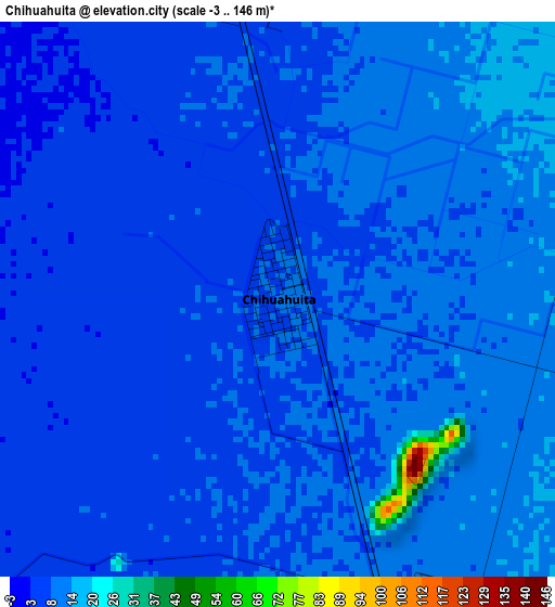 Chihuahuita elevation map