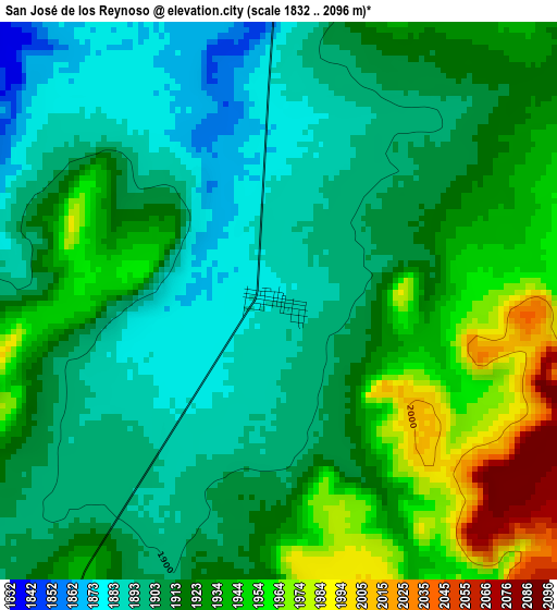 San José de los Reynoso elevation map