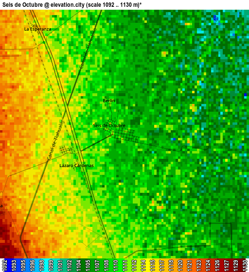 Seis de Octubre elevation map