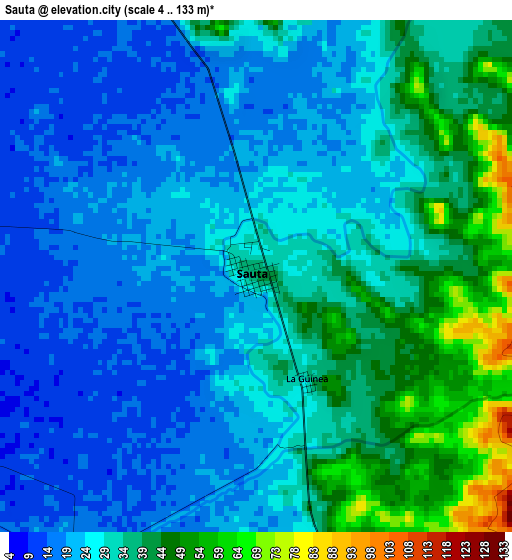 Sauta elevation map