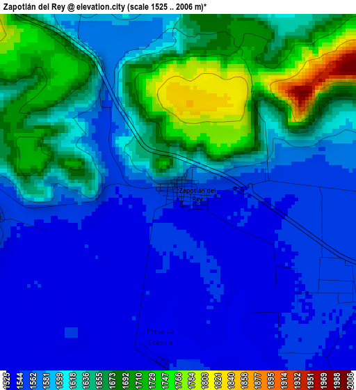 Zapotlán del Rey elevation map