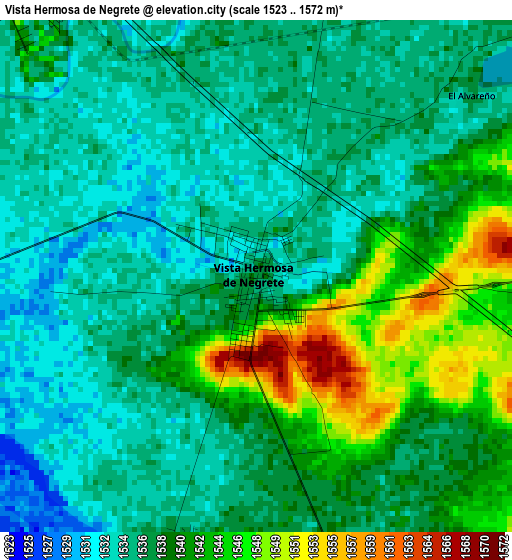 Vista Hermosa de Negrete elevation map