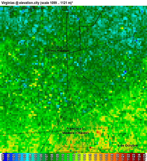 Virginias elevation map