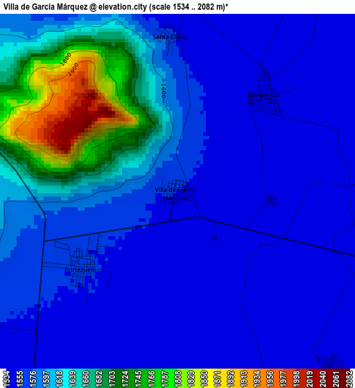 Villa de García Márquez elevation map