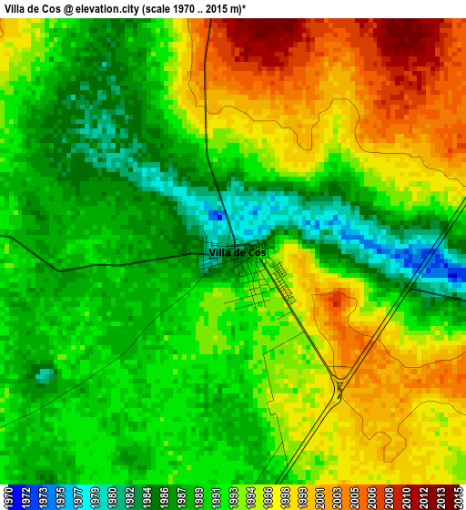 Villa de Cos elevation map