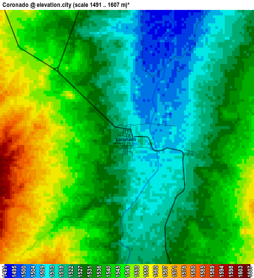 Coronado elevation map