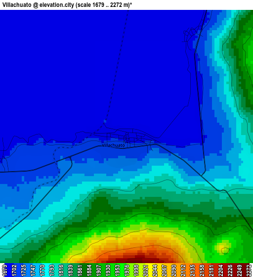 Villachuato elevation map